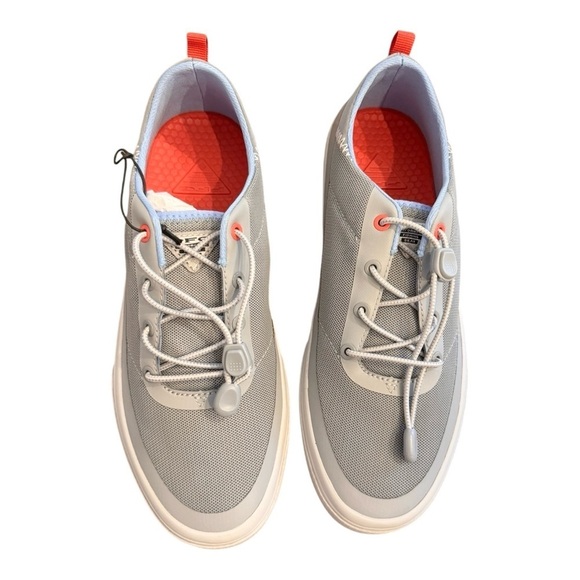 Columbia Bonehead PFG Boat Shoe in Tradewinds Grey/Sunset Red NIB - Picture 3 of 7